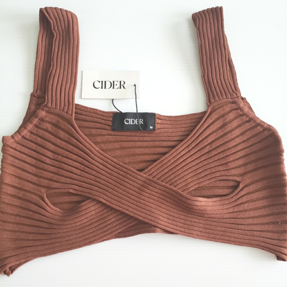 NEW Cider Chestnut Ribbed Tank Top